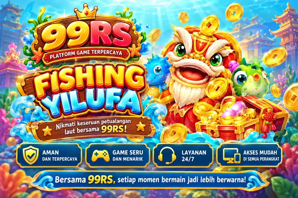 99RS FISHING YILUFA dengan tema laut dan tampilan ikan bergerak